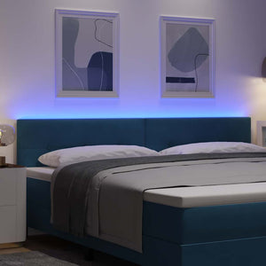 LED Kopfteil Blau 200 cm Samt