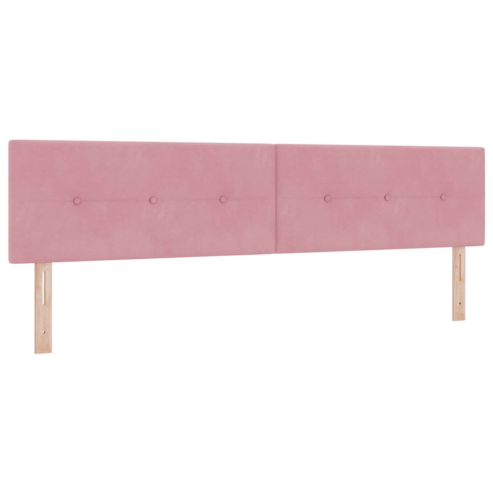 LED Kopfteil Rosa Samt 200 cm