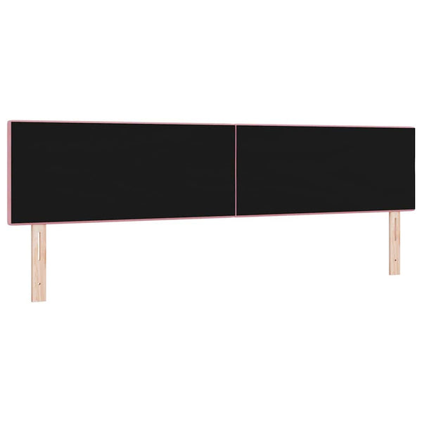 vidaXL LED Headboard with LED Light Strips Pink 200 cm Velvet