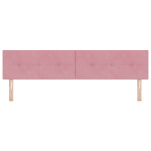 vidaXL LED Headboard with LED Light Strips Pink 200 cm Velvet