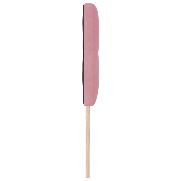 vidaXL LED Headboard with LED Light Strips Pink 200 cm Velvet