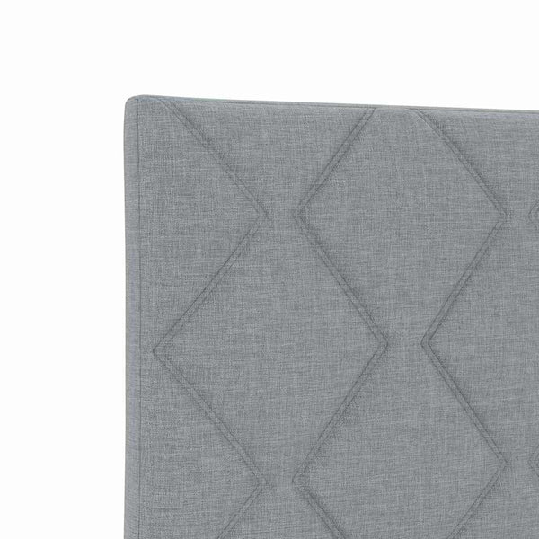 vidaXL LED Headboard Light Grey 80 cm Fabric