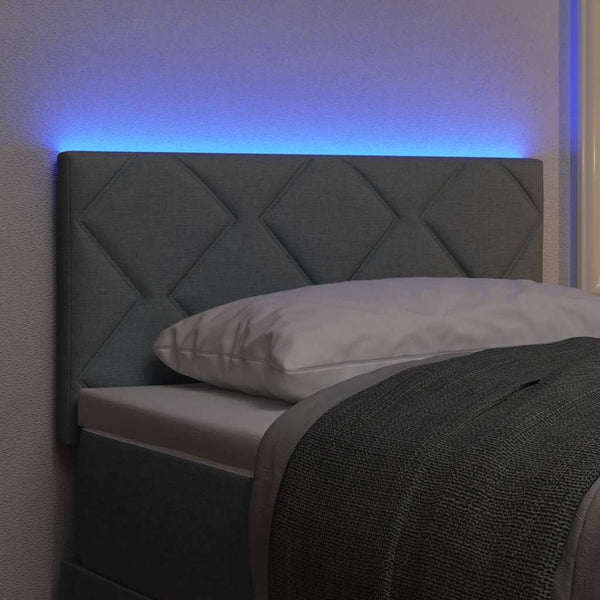 vidaXL LED Headboard Light Grey 80 cm Fabric