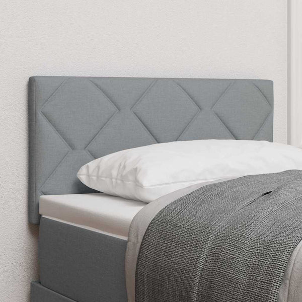 vidaXL LED Headboard Light Grey 80 cm Fabric