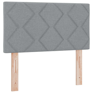 vidaXL LED Headboard Light Grey 80 cm Fabric