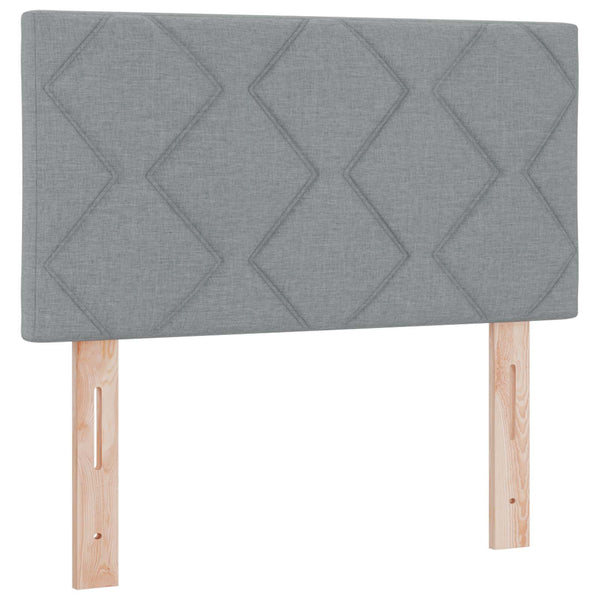 vidaXL LED Headboard Light Grey 80 cm Fabric