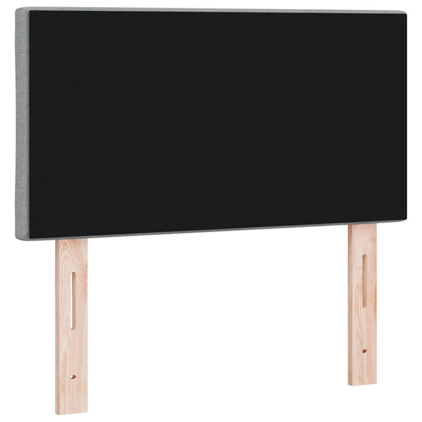 vidaXL LED Headboard Light Grey 80 cm Fabric