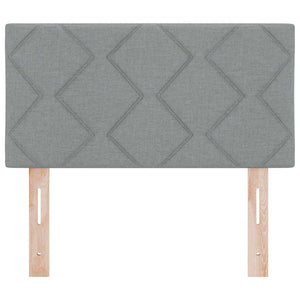 vidaXL LED Headboard Light Grey 80 cm Fabric
