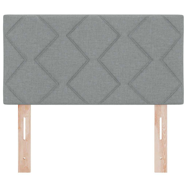 vidaXL LED Headboard Light Grey 80 cm Fabric