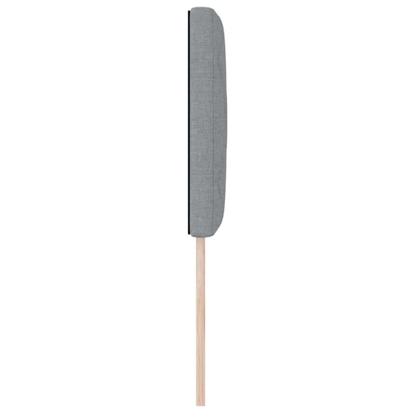 vidaXL LED Headboard Light Grey 80 cm Fabric