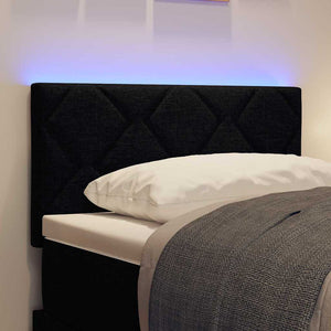 LED Kopfteil Schwarz 80cm