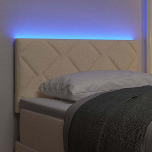 vidaXL Tête de lit à LED Crème 80 cm Tissu