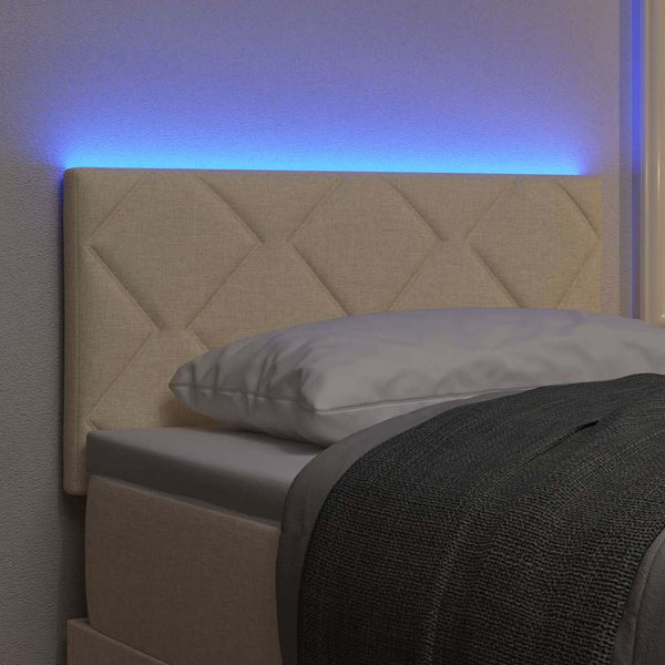 vidaXL Tête de lit à LED Crème 80 cm Tissu