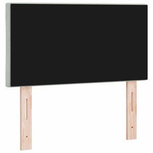 LED Kopfteil Hellgrau 80cm Samt