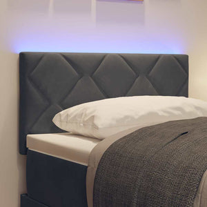 LED Kopfteil Dunkelgrau 80 cm Samt