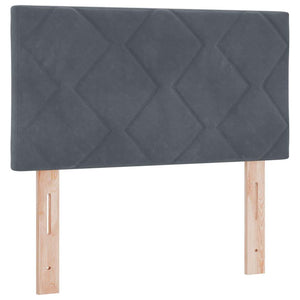 LED Kopfteil Dunkelgrau 80 cm Samt