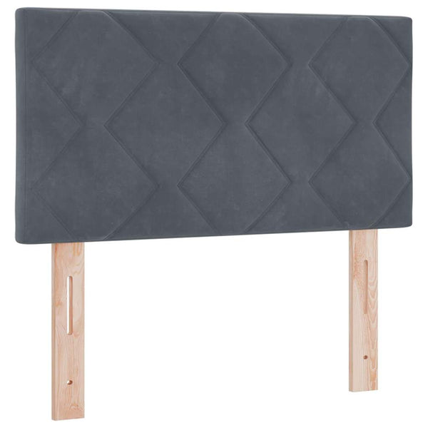 LED Kopfteil Dunkelgrau 80 cm Samt