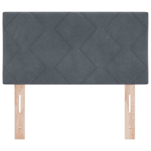 LED Kopfteil Dunkelgrau 80 cm Samt