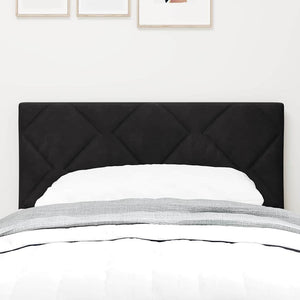 LED Kopfteil Schwarz Samt 80 cm