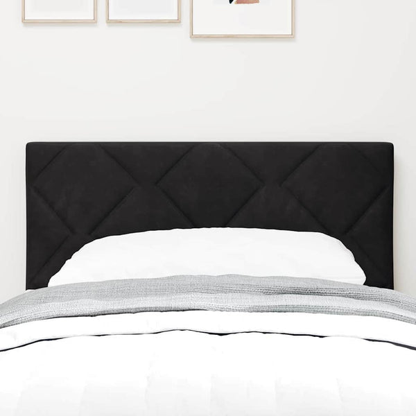 LED Kopfteil Schwarz Samt 80 cm