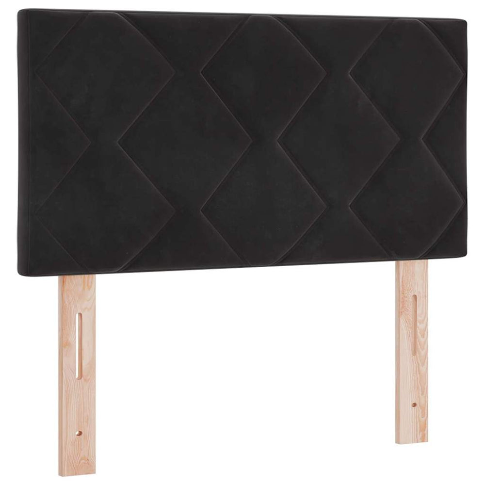 LED Kopfteil Schwarz Samt 80 cm