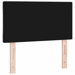 LED Kopfteil Schwarz Samt 80 cm