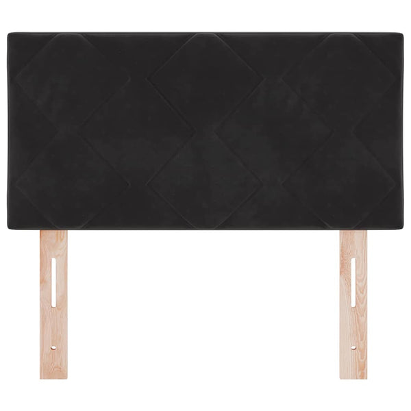 LED Kopfteil Schwarz Samt 80 cm