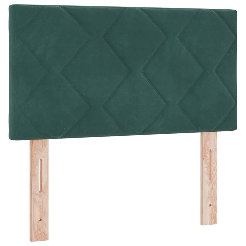 LED Kopfteil Dunkelgrün Samt 80cm