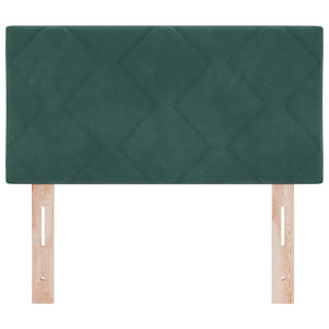 LED Kopfteil Dunkelgrün Samt 80cm