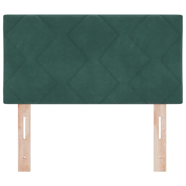 LED Kopfteil Dunkelgrün Samt 80cm