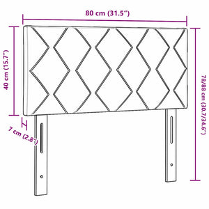 LED Kopfteil Dunkelgrün Samt 80cm
