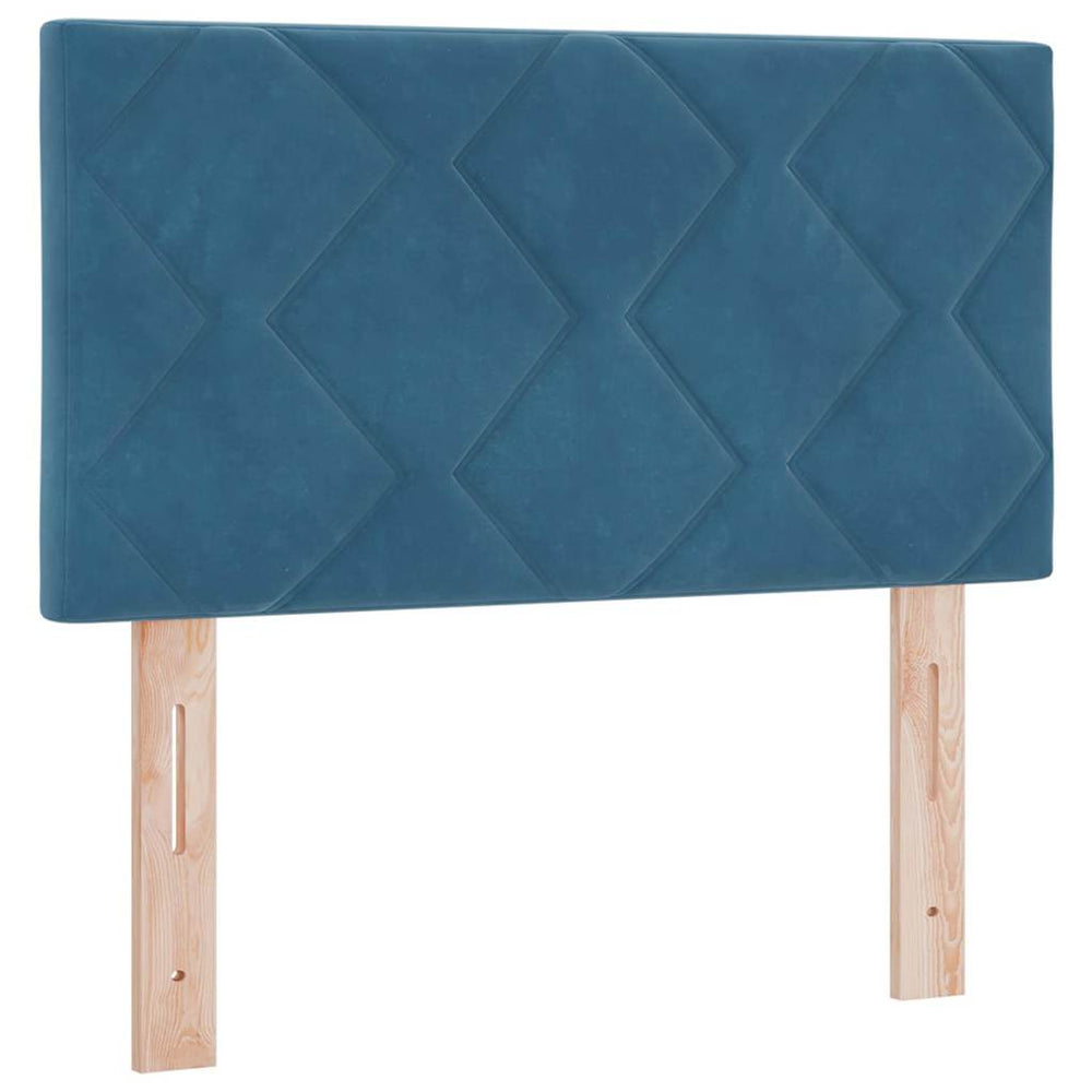 LED Kopfteil Dunkelblau Samt 80cm