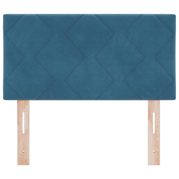 LED Kopfteil Dunkelblau Samt 80cm