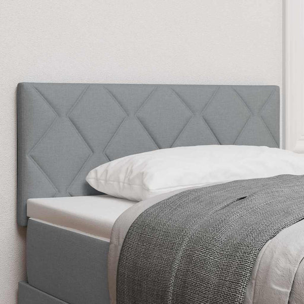 vidaXL LED Headboard Light Gray 90 cm Fabric