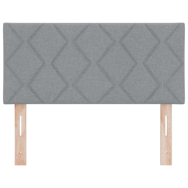 vidaXL LED Headboard Light Gray 90 cm Fabric