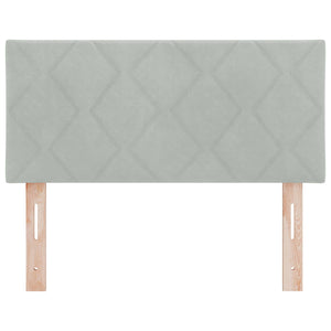 LED Kopfteil Hellgrau 90cm Samt