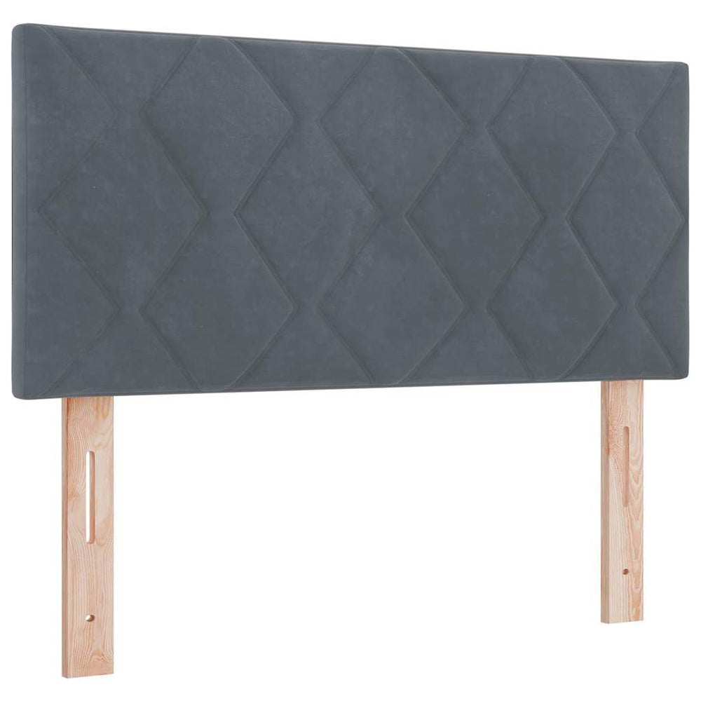 LED Kopfteil Dunkelgrau Samt 90cm