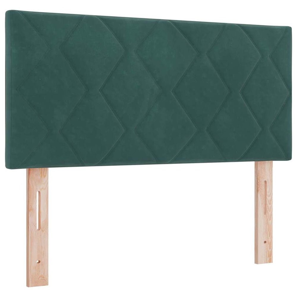 LED Kopfteil Dunkelgrün 90cm Samt