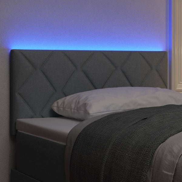 vidaXL LED Headboard Light Grey 100 cm Fabric