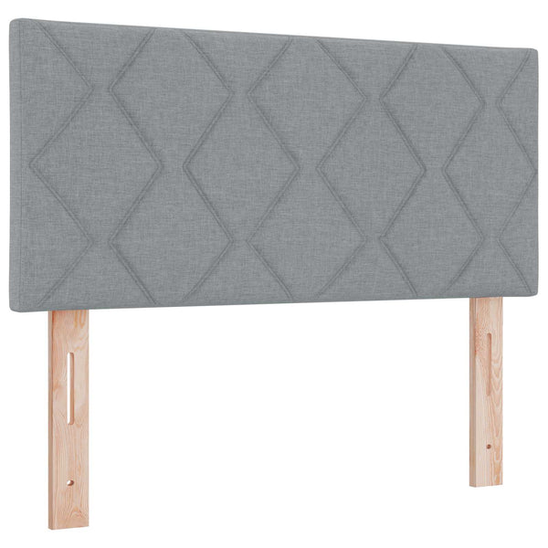 vidaXL LED Headboard Light Grey 100 cm Fabric