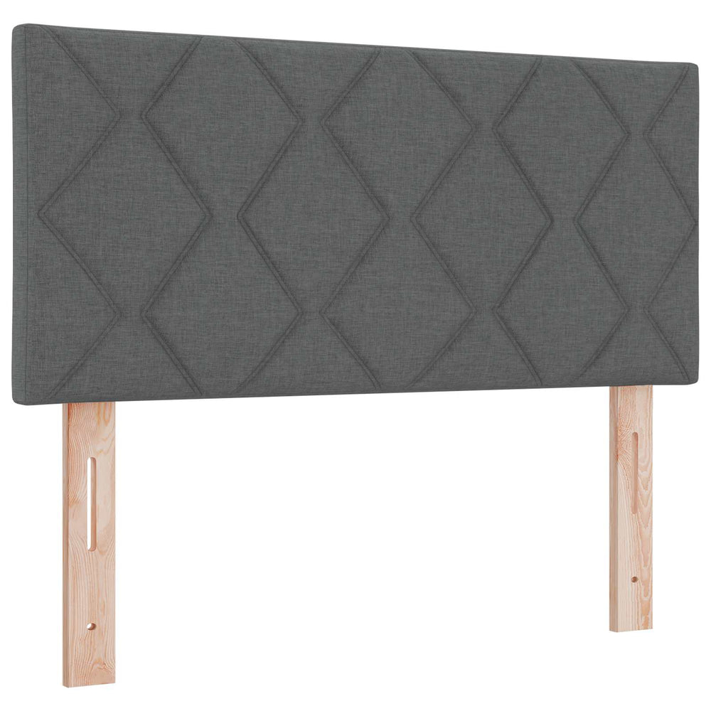LED Kopfteil Grau Stoff 100 cm