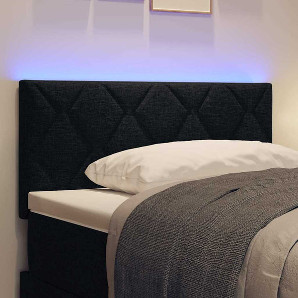 LED Kopfteil Schwarz 100 cm