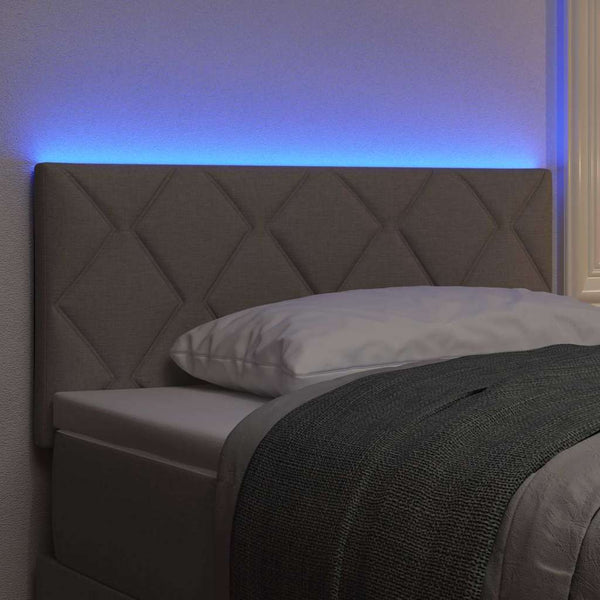 vidaXL Tête de lit à LED Taupe 100 cm Tissu