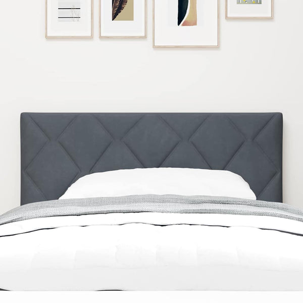 LED Kopfteil Dunkelgrau 100cm Samt