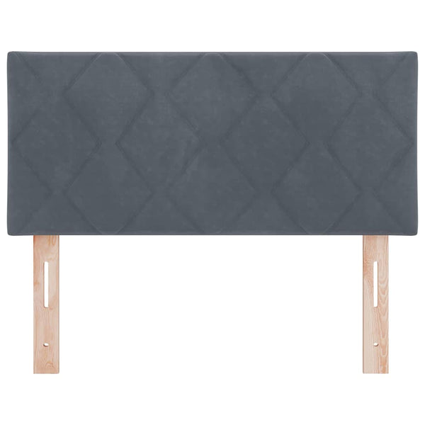 LED Kopfteil Dunkelgrau 100cm Samt