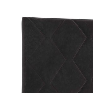 LED Kopfteil Schwarz Samt 100cm