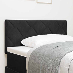 LED Kopfteil Schwarz Samt 100cm