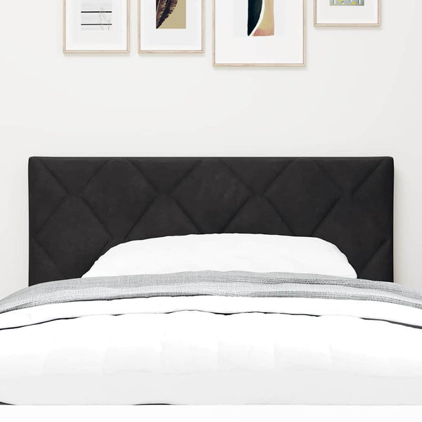 LED Kopfteil Schwarz Samt 100cm