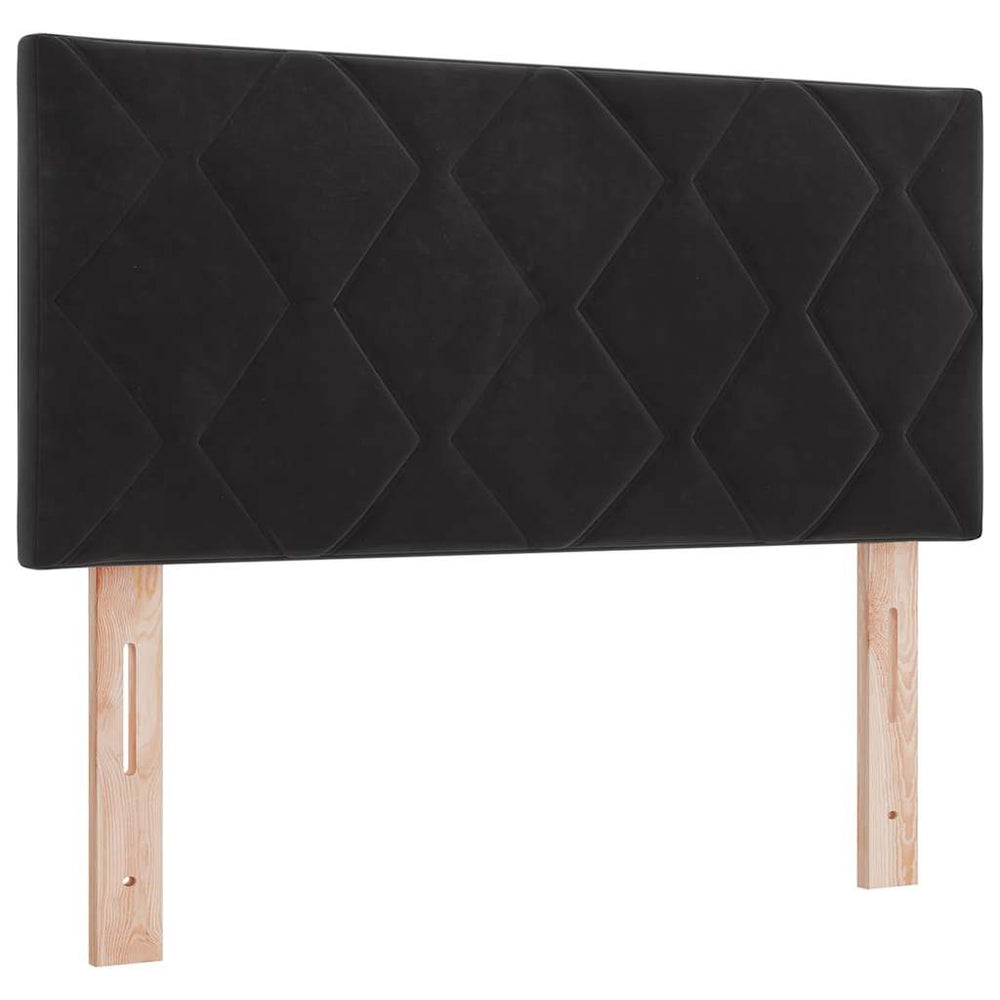 LED Kopfteil Schwarz Samt 100cm