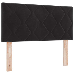 LED Kopfteil Schwarz Samt 100cm